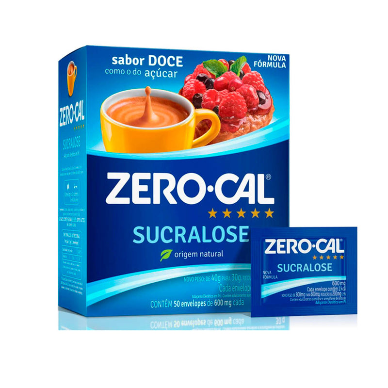 Adoçantes Sachês em pó zero-cal sucralose c/50 600mg cada