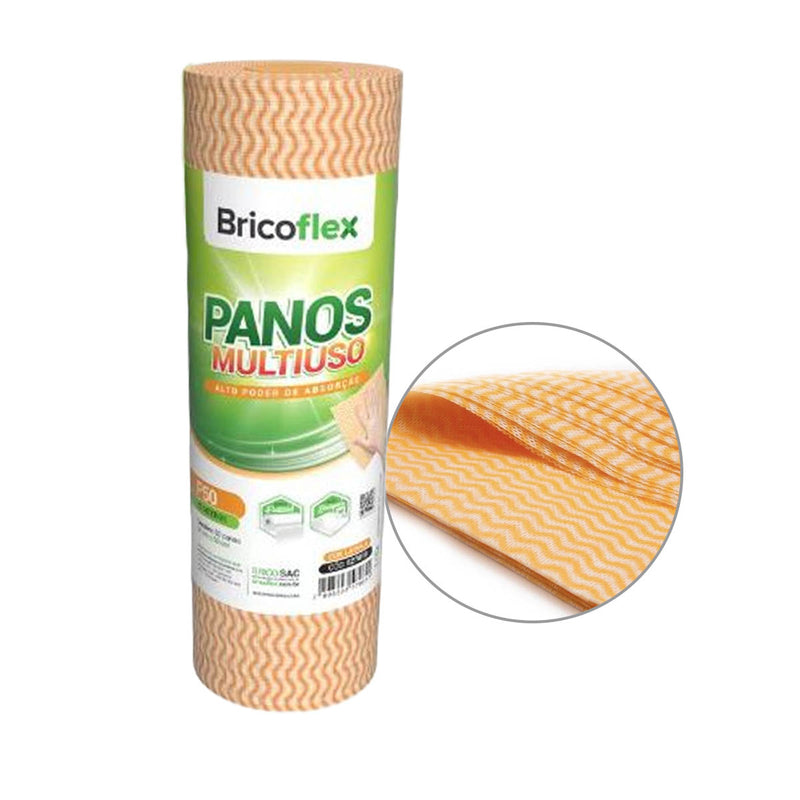 Pano Multiuso Perfex Limpeza 28x25m Laranja Bricoflex c/50