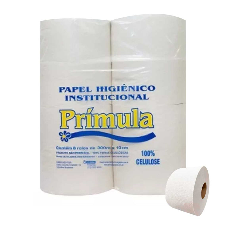 Rolo Papel Higiênico Grande c/8 300 Metros 100% Celulose