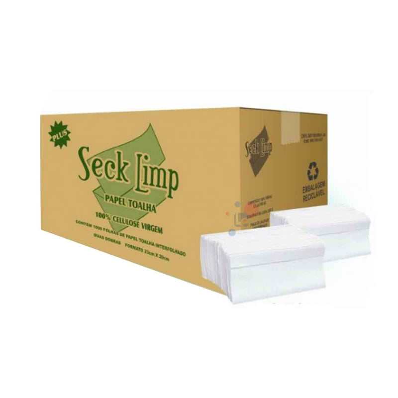 Papel toalha interfolha seck limp 23x20cm com 5000 folhas