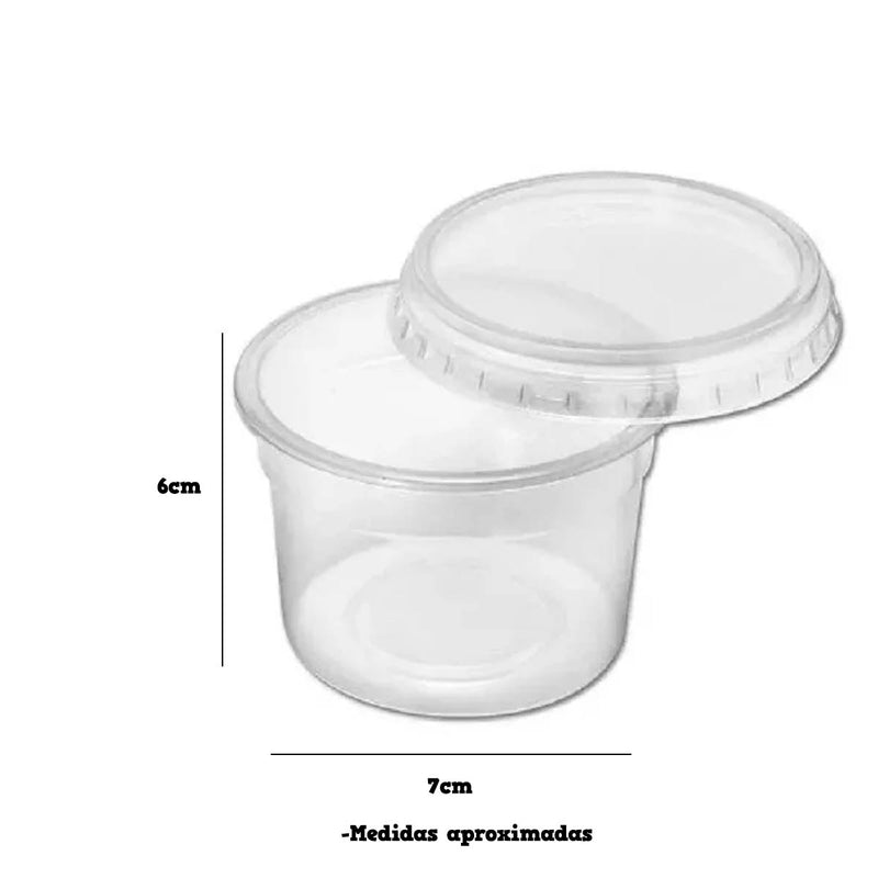 Pote Sobretampa 250ML Plástico Rioplastic - 25 unidades