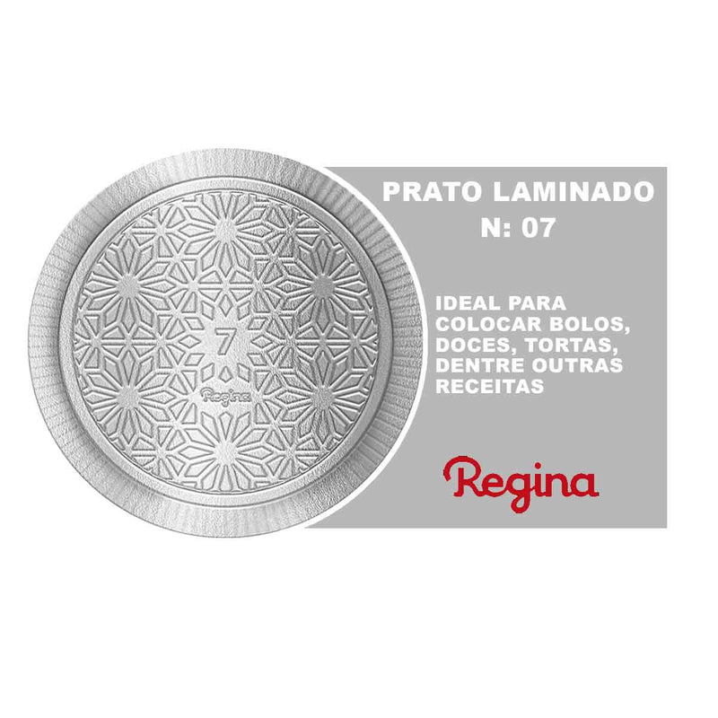 Bandeja Laminada Prata B-07 Regina 43,7X51,2cm 1 Unidade